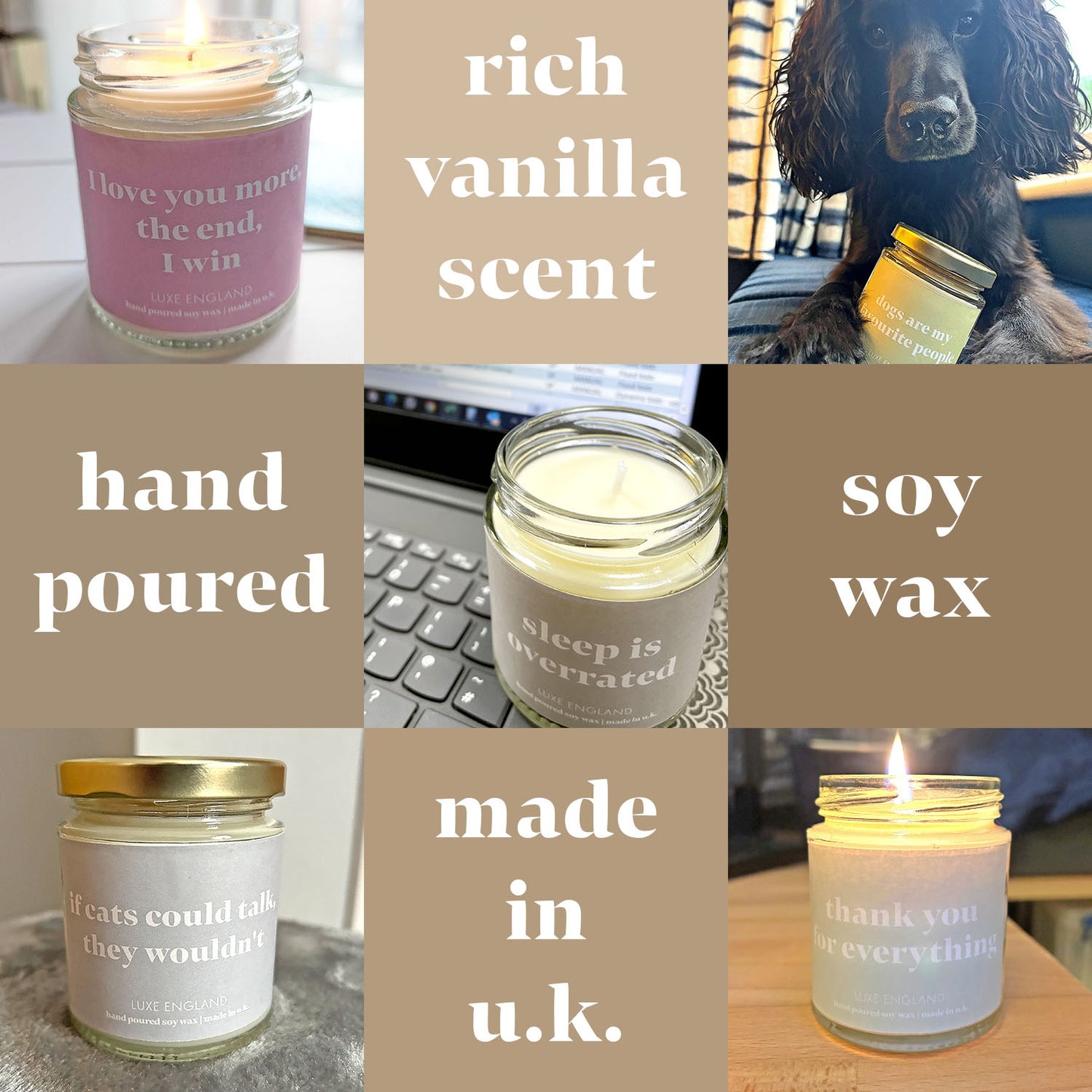 Message Candle (dogs are my favourite people)