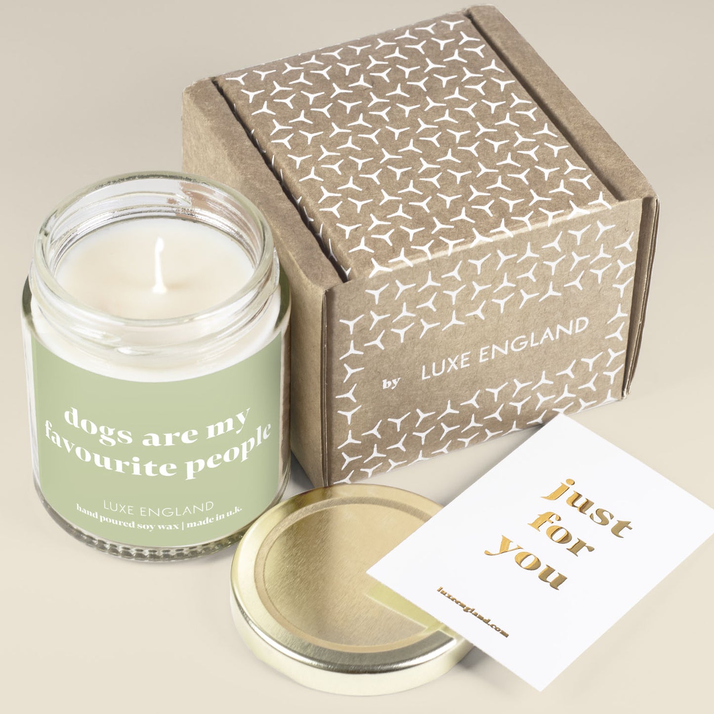 Message Candle (dogs are my favourite people)