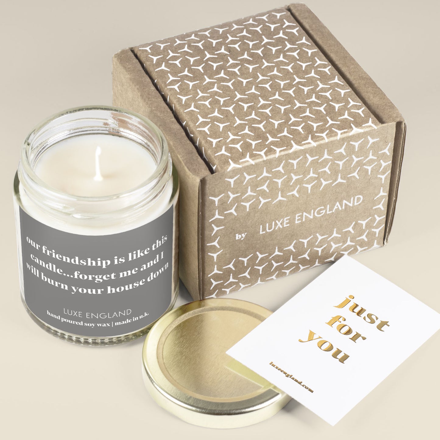 Message Candle (our friendship is like this candle)