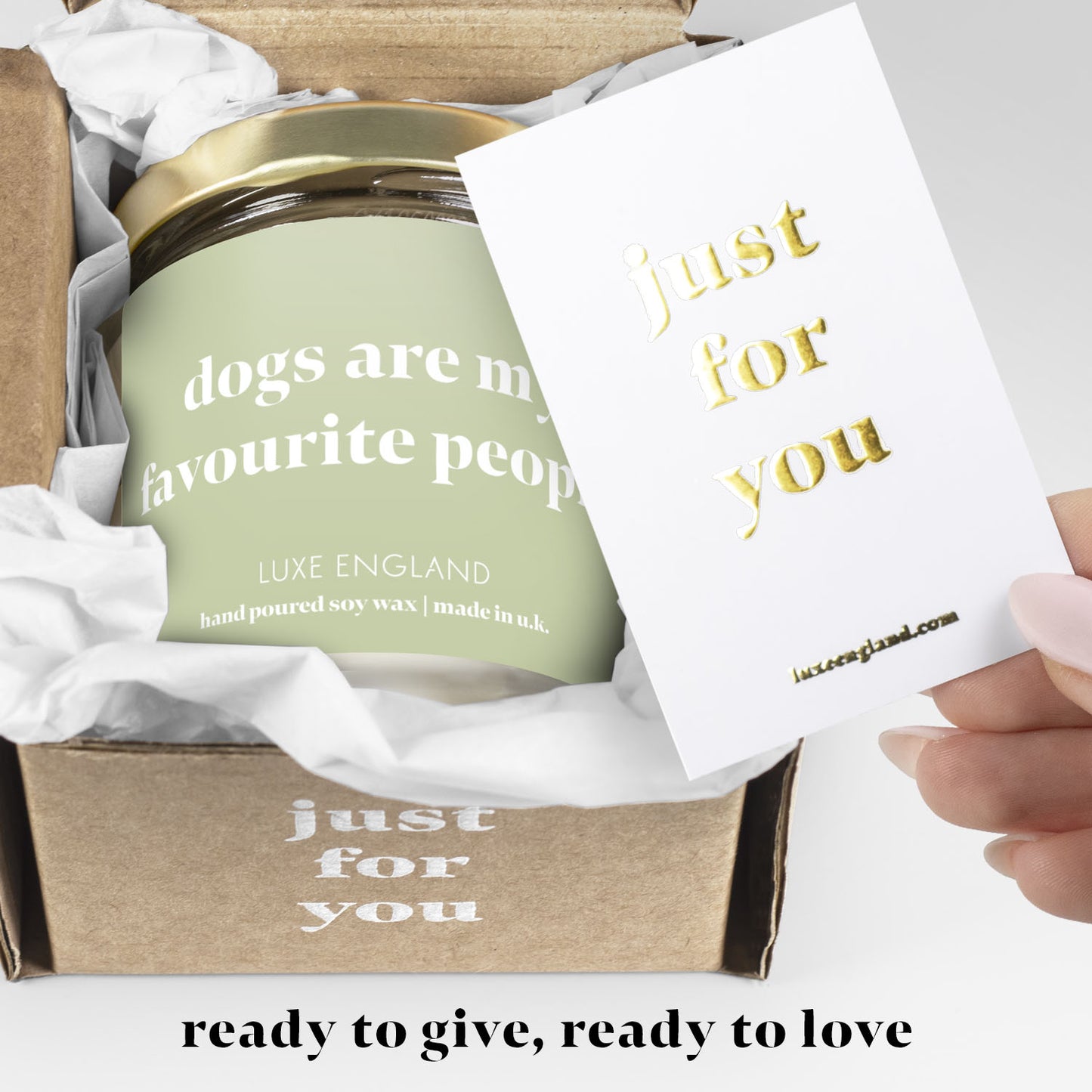 Message Candle (dogs are my favourite people)