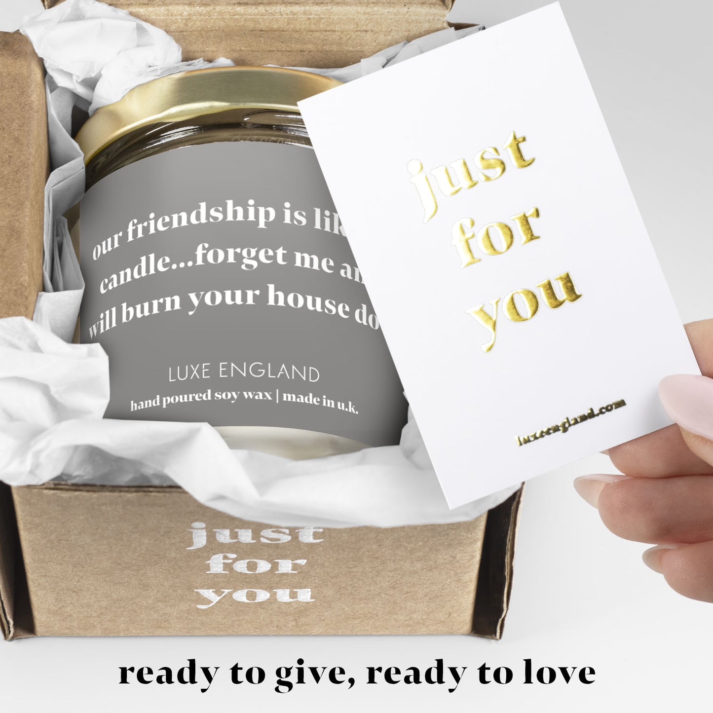 Message Candle (our friendship is like this candle)