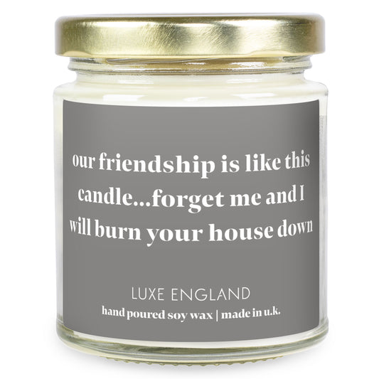 Message Candle (our friendship is like this candle)