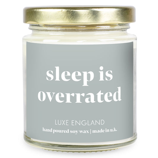Message Candle (sleep is overrated)
