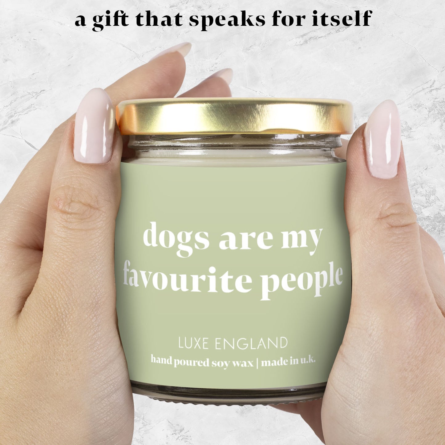 Message Candle (dogs are my favourite people)