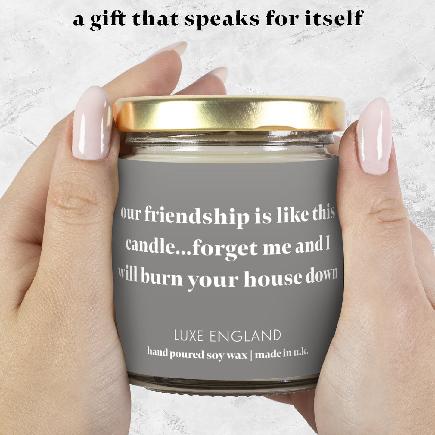 Message Candle (our friendship is like this candle)