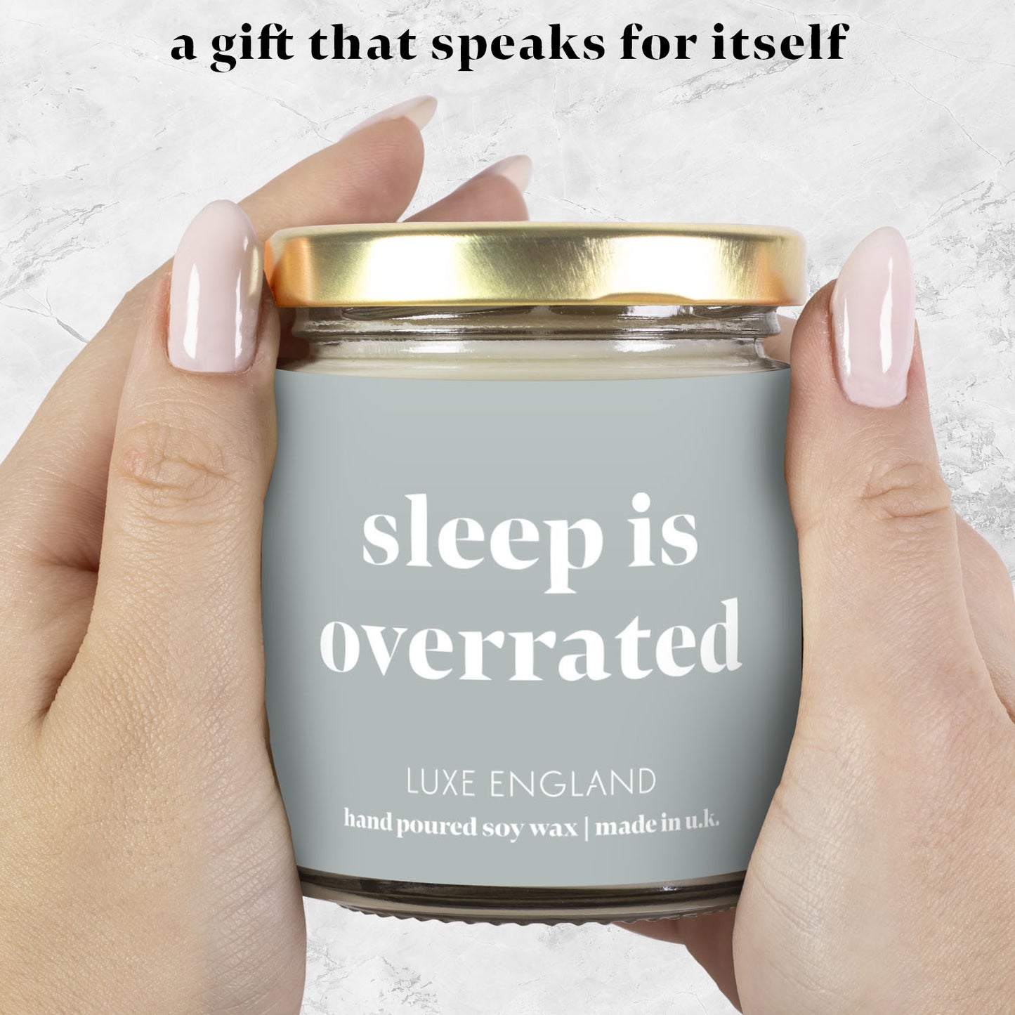 Message Candle (sleep is overrated)